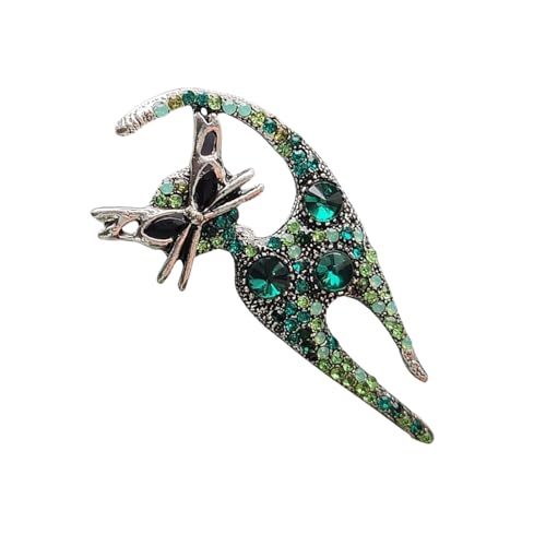Sparkling Strasssteine ​​Katzen Brosche Stecknadel Animal Geformtes Reversabzeichen Stylish Strepin Accessoire Für Partys Und Tägliche Verschleiß von BABYVIVA