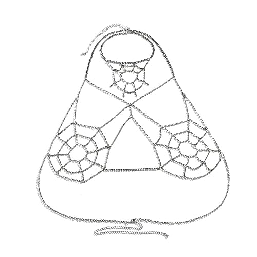 Spiderweb Körperkette Einzigartige Design Ausgehöhlter Unterwäsche Brustkette Bra Tops Körperschmuck Für Frauen Mädchen von BABYVIVA