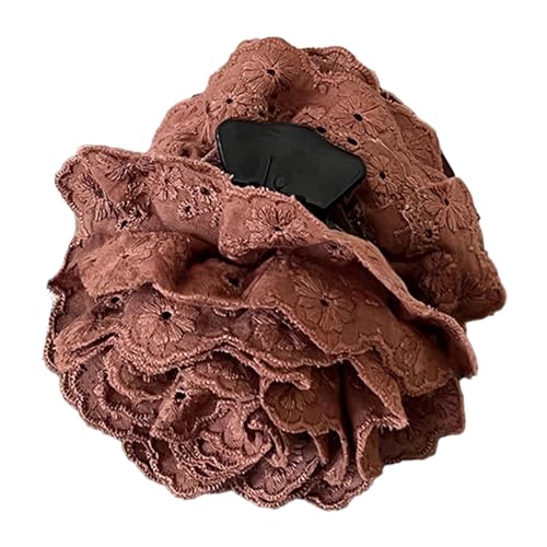 Spitzenblume Haar Klaue Clip Frühlings Haare Barrettes Nonslip Jaw Clip Girl Stoff Haarklaue Ponytailhalter Frauen Kopfbedeckung von BABYVIVA