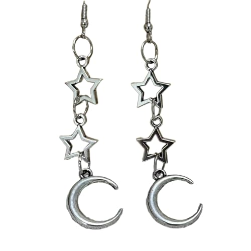 Temperament Langes Anhänger Ohrring Süßer Cooler Hollow Star Charm Ohrringe Mode Kleine Reifen Ohrringe Statement Schmuck Schmuck von BABYVIVA