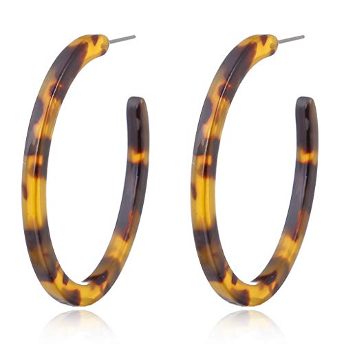 Vintage Leopard Print Round Ohrringe Charme Frauen C Förmige Acryl Marmor Hoop Ohrringe Schmuck Für Partyreisen Dating von BABYVIVA