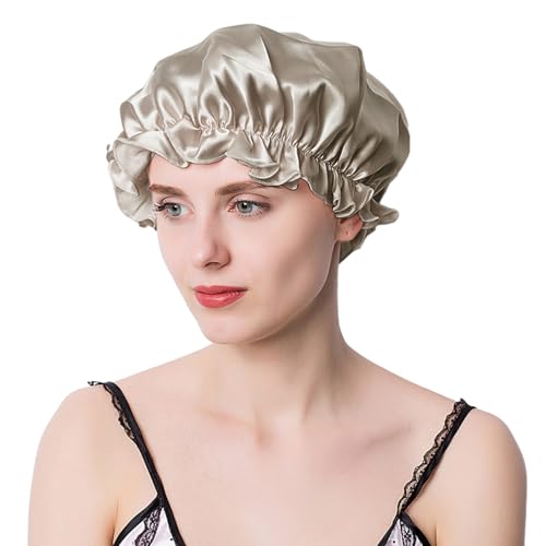 Wiederverwendbarer Seidenschlafhut Für Tiefe Rastful Schlaf Duschhöhle Für Frauen Satinsilk Duschhöhle Zum Baden Female Haarhaube von BABYVIVA