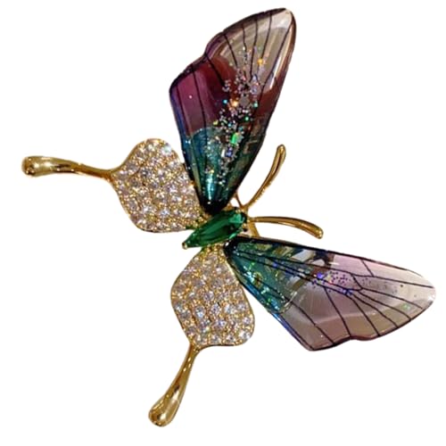 staol Brosche für Frauen, schöne Vogel-Brosche mit Schmetterling, Bienen, Perle, Strass, Anstecknadeln, trendiger Tierschmuck, Mantel, Sicherheitsnadel, Hochzeit, 3.5*3.5cm, Legierung, Ölgemälde, von BABYVIVA