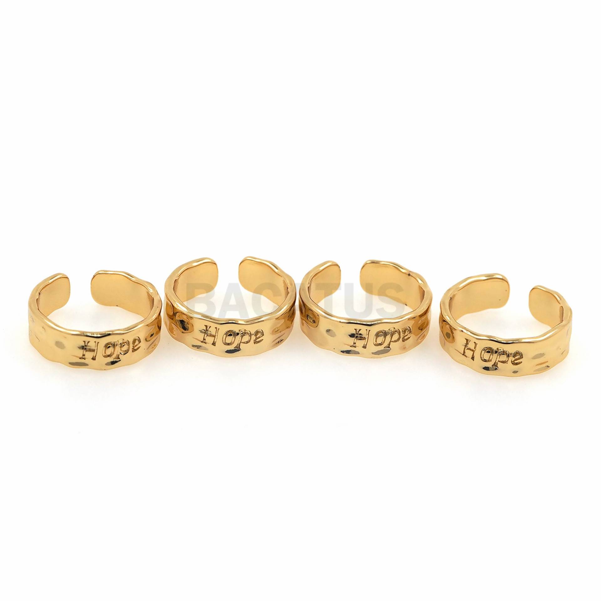 1 Stück, 18K Gold Filled Wortring, Verstellbarer Ring, Offener Dicker Zierlicher Geschenk Für Sie von BACATUSCR