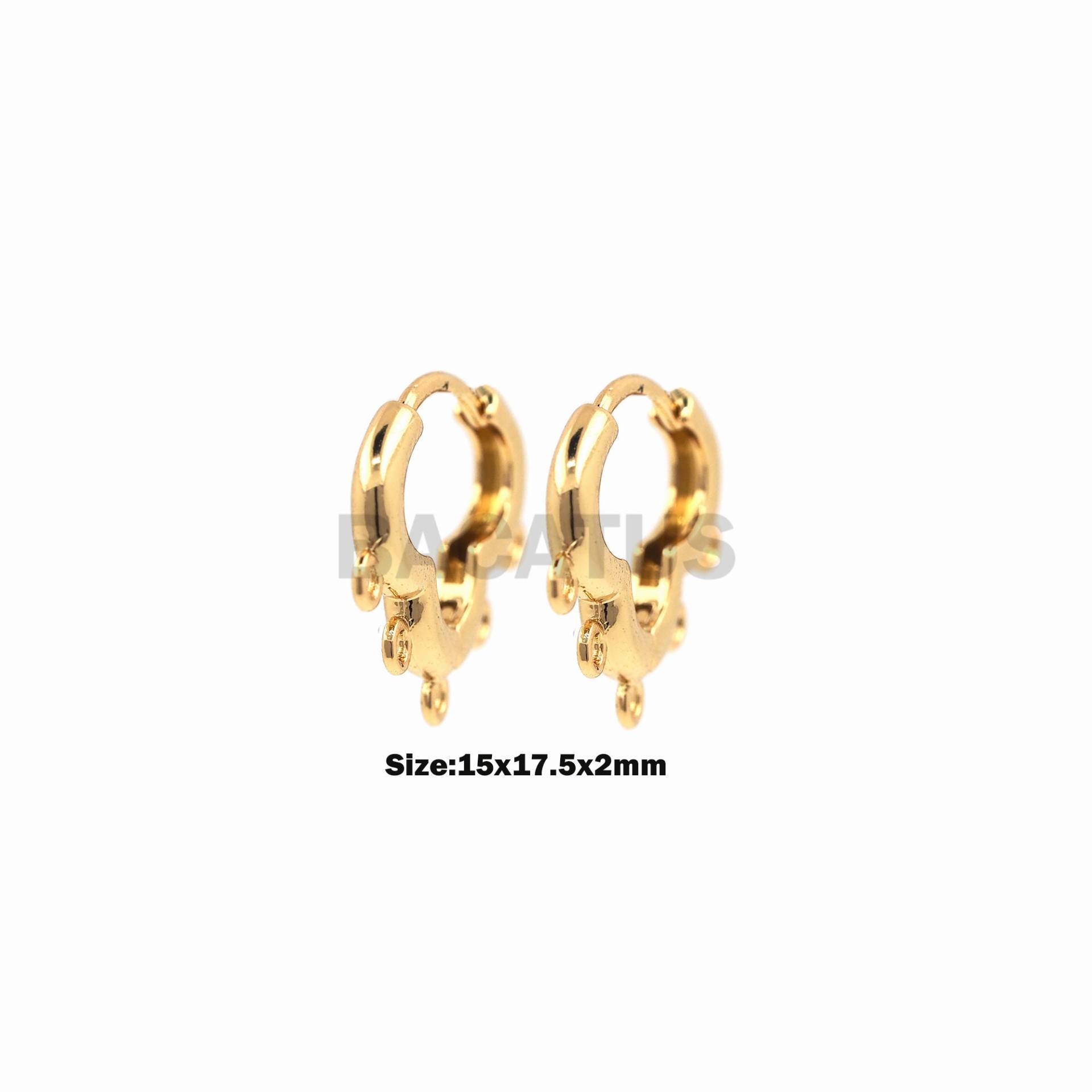 1Pair Diy Quaste Anhänger Schmuckherstellung Zubehör Cloud Shaped Ohrringe Damen 18K Gold Füllung 15x17, 5x2 von BACATUSCR