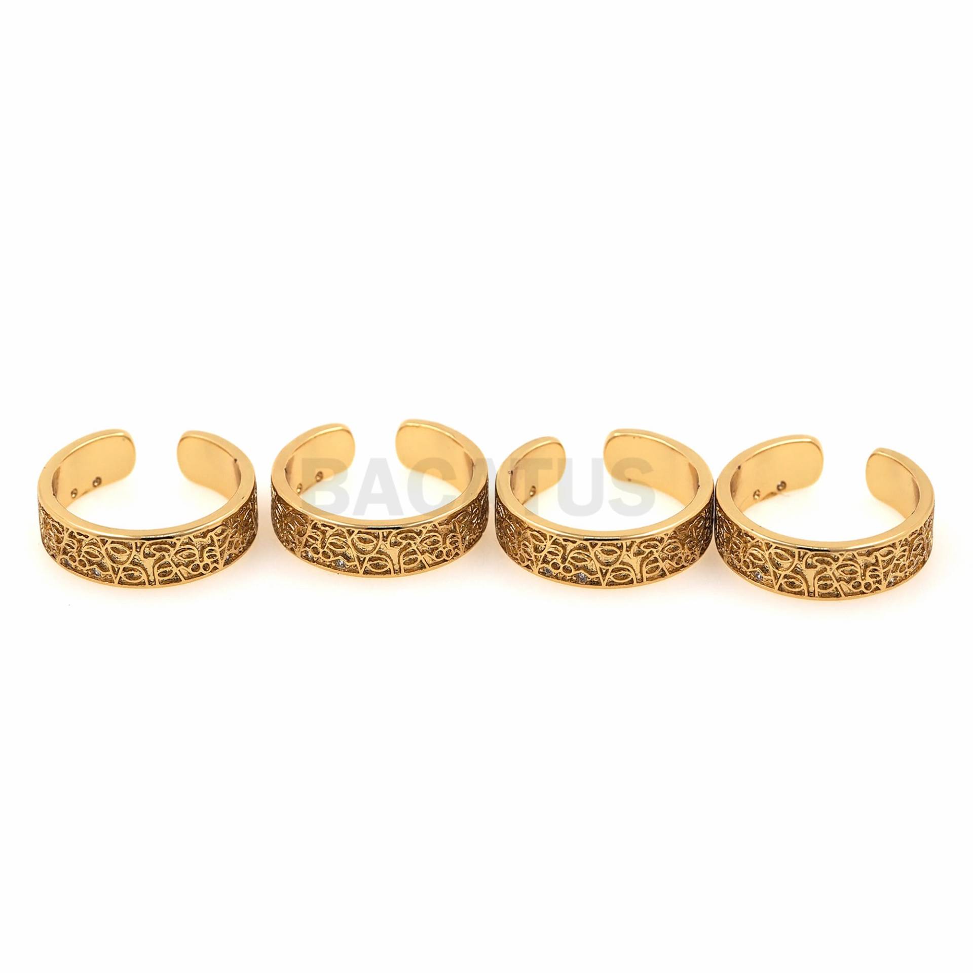 1Stk, 18K Gold Filled Dicker Ring, Offener Verstellbarer Kunst Stil Daumen Ring von BACATUSCR