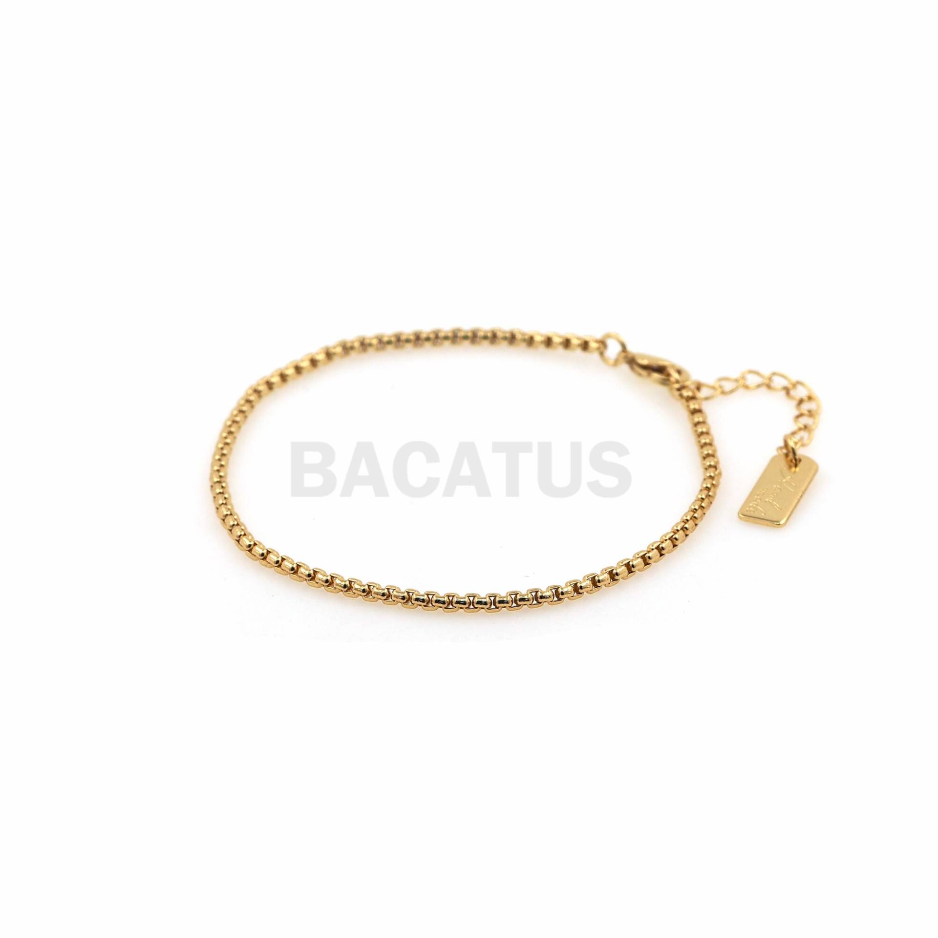 1stk Gold Filled Box Kette Armband Solid Aberdeen Schmuck 18K Damen Valentinstag Geschenk von BACATUSCR