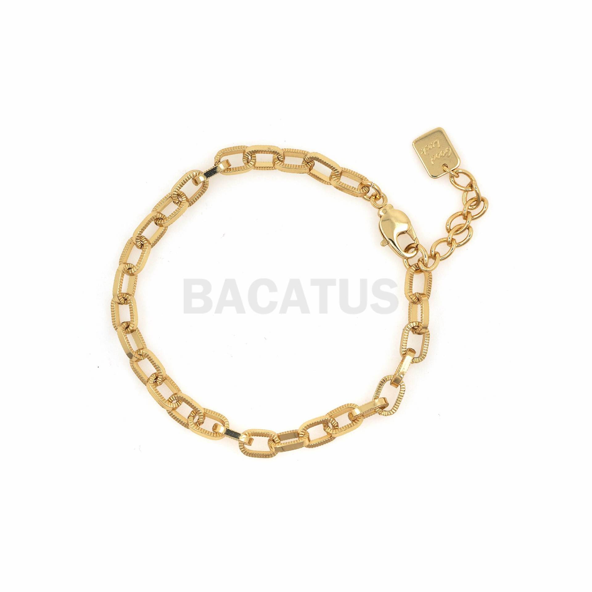 1stk Gold Filled Twisted Texture Papierclip Kette, Kabelkette, Oval Bold Chain von BACATUSCR