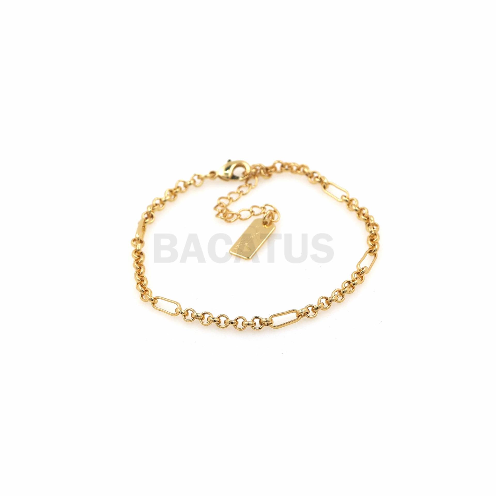 1stk Papierclip Oval Hohl Armband Kleiner Anhänger Geburtstag Geschenk 18K Gold Filled Kleines Rundes von BACATUSCR