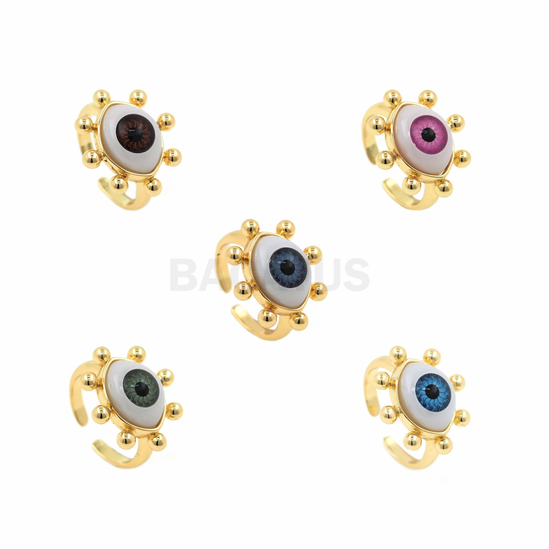Auge Ring Vergoldet Und Kleiner Exquisiter Gold Augenschutz Positiv Energie Öffnung Verstellbar Schmuck von BACATUSCR