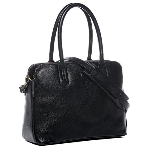 BACCINI Business-Tasche ROSARIA aus Premium Leder I Laptoptasche für Damen 13 Zoll Laptop Laptop-Fach I Aktentasche schwarz handgefertigt von BACCINI