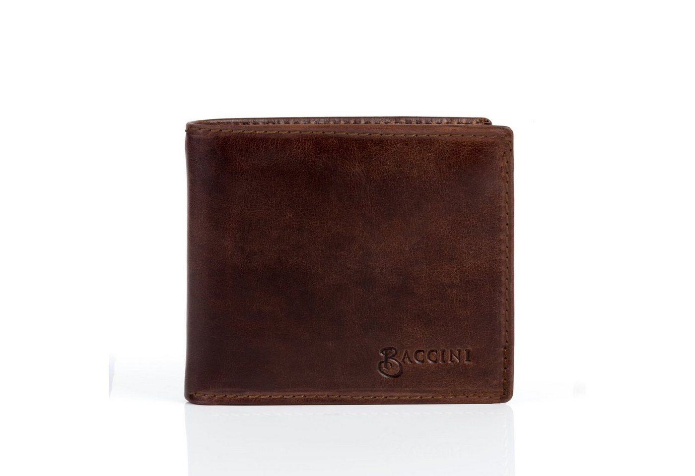 BACCINI Geldbörse Leder Geldbeutel Herren LEANDRO, Portemonnaie Echtleder für Herren, Wallet, Brieftasche braun von BACCINI