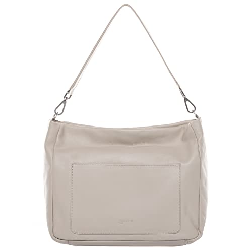 BACCINI Hobo Bag echt Leder - Beuteltasche REMI - Schultertasche Damentasche mit Schultergurt - Ledertasche Damen beige handgefertigt von BACCINI