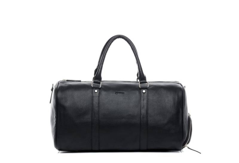 BACCINI Reisetasche echt Leder Weekender groß schwarz-52-cm, Echtleder Reisegepäck für Damen & Herren, Sporttasche XL schwarz von BACCINI