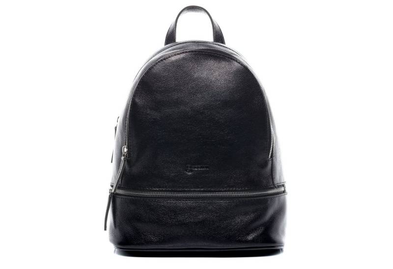 BACCINI Rucksack echt Leder Rucksack groß schwarz-schwarz, Cityrucksack Echtleder, Leder-Rucksack Daypack Damen schwarz von BACCINI