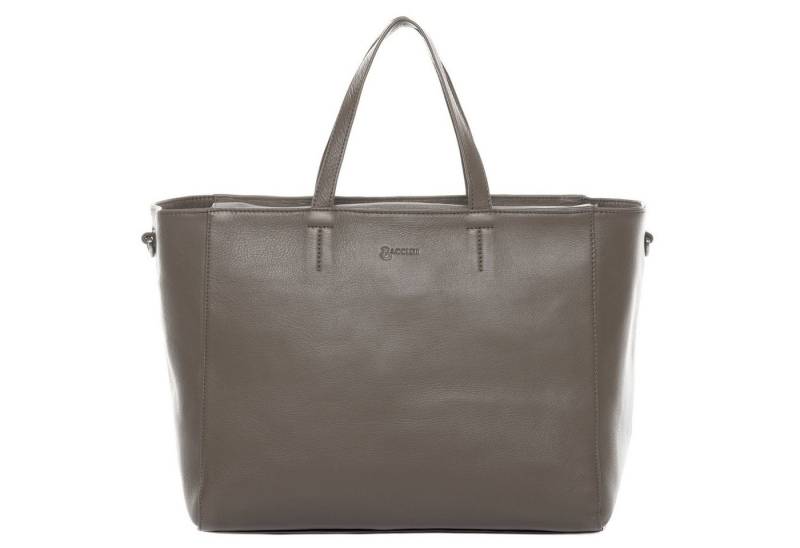BACCINI Umhängetasche echt Leder Handtasche Schultertasche groß taupe RENA, Ledertasche Echtleder für Damen, Henkeltasche taupe von BACCINI
