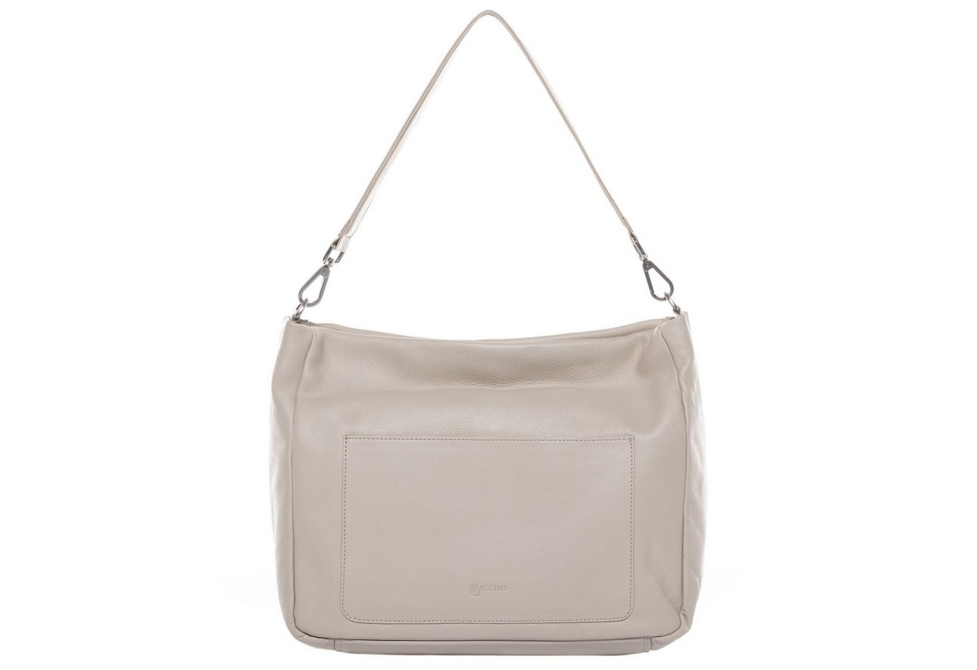 BACCINI Schultertasche Leder Schultertasche Damen REMI, Beuteltasche Echtleder für Damen, Umhängetasche ivory von BACCINI