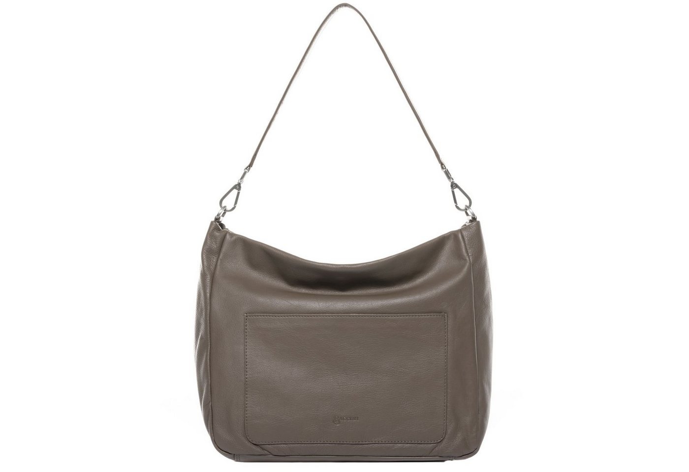 BACCINI Schultertasche Leder Schultertasche Damen REMI, Beuteltasche Echtleder für Damen, Umhängetasche taupe von BACCINI