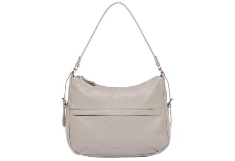 BACCINI Umhängetasche echt Leder Handtasche Schultertasche groß ivory ROSA, Handtasche Echtleder für Damen, Umhängetasche ivory von BACCINI