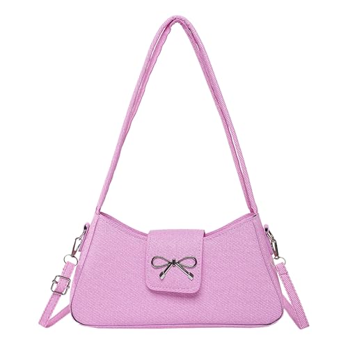 Rosa Umhängetaschen Damen Geldbörsen Handtaschen Schleifen Geldbörse Y2k Tasche Kleine Umhängetasche Mini Clutch Hobo Handtasche von BACH AND BOUJEE