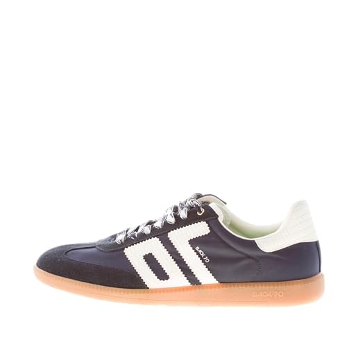 Scarpe uomo sneaker Back 70 Ghost 09 suede/ nylon blu navy US24BK02 108002-000661 43 von BACK 70 STREETWEAR