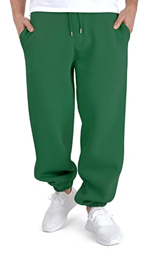 BACKSPIN Sportswear Jogginghose Herren & Damen Flaschengrün I Warme Unisex Jogging-Hose weit geschnitten mit 70% Baumwolle I Sweatpants kuschelig Freizeithose von BACKSPIN Sportswear