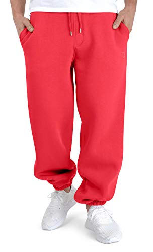 BACKSPIN Sportswear Jogginghose Herren & Damen Hellrot I Warme Unisex Jogging-Hose weit geschnitten mit 70% Baumwolle I Sweatpants kuschelig Freizeithose von BACKSPIN Sportswear