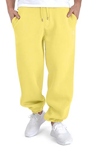 BACKSPIN Sportswear Jogginghose Herren & Damen Pastellgelb I Warme Unisex Jogging-Hose weit geschnitten mit 70% Baumwolle I Sweatpants kuschelig Freizeithose von BACKSPIN Sportswear