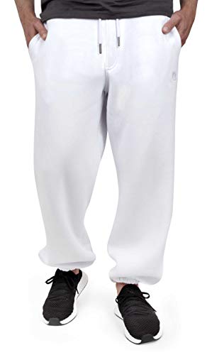 BACKSPIN Sportswear Jogginghose Herren & Damen Weiß I Warme Unisex Jogging-Hose weit geschnitten mit 70% Baumwolle I Sweatpants kuschelig Freizeithose von BACKSPIN Sportswear