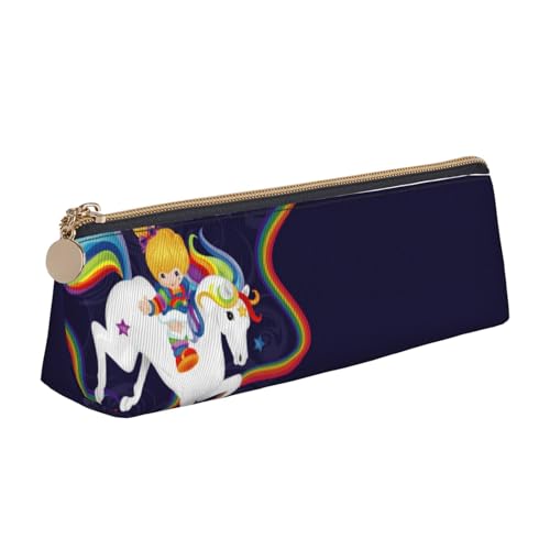 Kosmetiktasche aus Leder mit Regenbogen-Aufdruck in Dreiecksform, weiß, Einheitsgröße, Taschen-Organizer von BACKZY