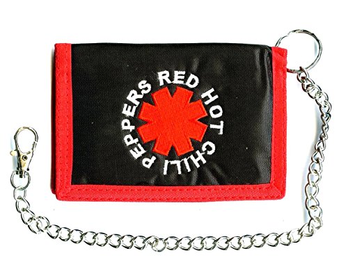 BAD TASTE Geldbörse Red Hot Chili Peppers mit 33 cm verchromter Kette Biker Wallet von BAD TASTE