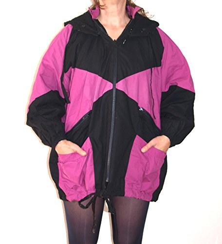 BAD TASTE Himalaya Wendejacke Nr. 12 mit Kapuze lila/schwarz Größe XL 100% Baumwolle auch die Füllung Original 1980er Jahre von BAD TASTE