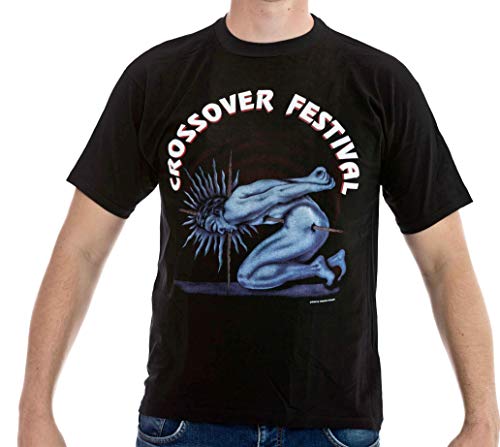 T-Shirt Crossover Festival Isenbüttel-Gifhorn Größe L Baumwolle beidseitig Siebdruck Original Event-Shirt von 1991 von BAD TASTE