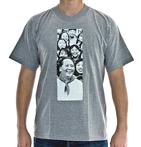 T-Shirt Mao TSE Tung Baumwolle Premium Qualität grau Siebdruck lieferbar in den Größen L und XL (XL) von BAD TASTE