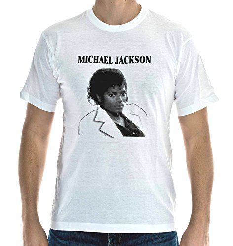 T-Shirt Michael Jackson Nr. 2 Baumwolle weiß Siebdruck lieferbar in den Größen M, L und XL (M) von BAD TASTE