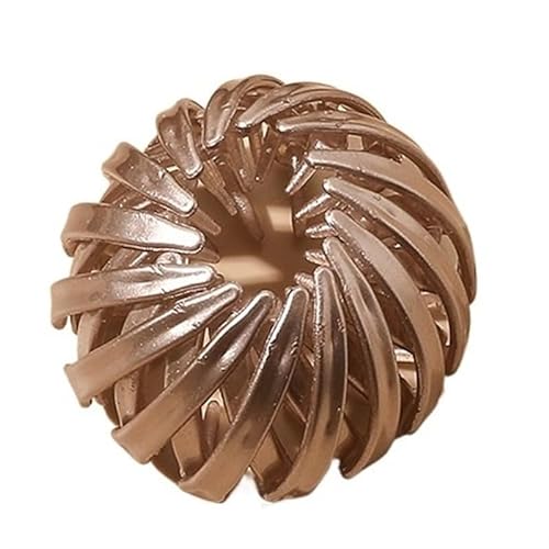 1Pc Korean Gold Silver Large Hair Claws Bird Nest Hairpins Barrette Crab Hair Clips Headwear for Women Girls Hair Accessories (Color : Round rose glod) von BADALO