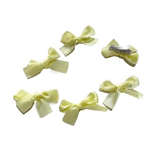 2Pcs Süße Bowknot Haar Clips Ballett Band Bogen Haarnadeln Bang Clip Koreanische Mädchen Mini Gewinnen Clips Frauen Headwear Haar zubehör (Color : Yellow 3cm) von BADALO