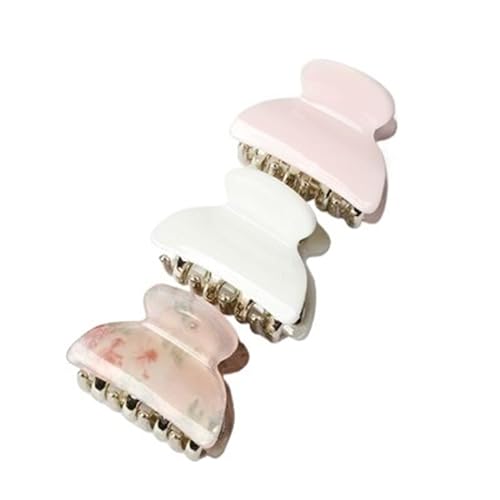 3pack Hair Clip Daisy Acrylic Plastic Small Hair Claw For Women Girls Gold Crab For Hair Tins Clamps Hair Accessories (Color : C Color) von BADALO