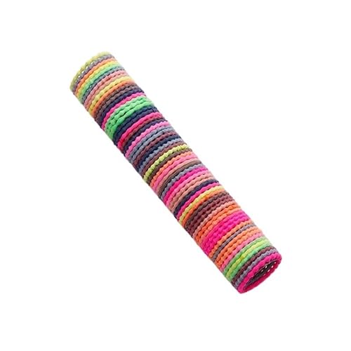 50/200 Stück Nylon elastisches Gummiband Mädchen niedliche Haarbänder Haarschmuck Kinder Candy Farbe Pferdeschwanzhalter Stirnband Ornamente (Color : Style 02, Size : 50pcs) von BADALO