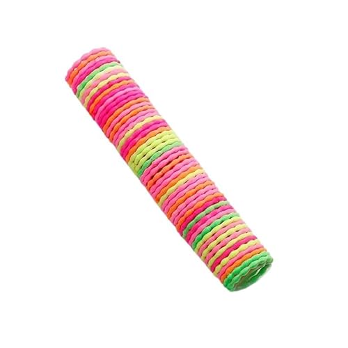 50/200 Stück Nylon elastisches Gummiband Mädchen niedliche Haarbänder Haarschmuck Kinder Candy Farbe Pferdeschwanzhalter Stirnband Ornamente (Color : Style 04, Size : 200pcs) von BADALO