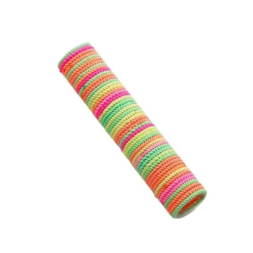 50/200 Stück Nylon elastisches Gummiband Mädchen niedliche Haarbänder Haarschmuck Kinder Candy Farbe Pferdeschwanzhalter Stirnband Ornamente (Color : Style 05, Size : 50pcs) von BADALO