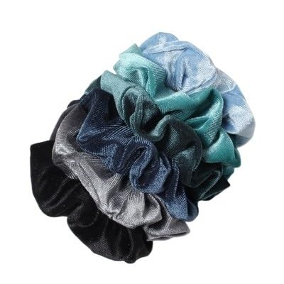 6 Samt-Haarbänder, elastische Haarbänder for Damen, einfarbig, Mädchen, Pferdeschwanzhalter, Haarbänder, Haar-Accessoires (Color : K) von BADALO