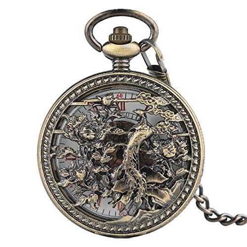 BADALO Automatische Taschenuhren Steampunk Fashion Nursing Watch für Herren Damen Geschenke mit Schlüsselanhänger von BADALO