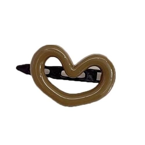 Clip Bangs Clip On Headpieces Damen Side Clip Haarschmuck Liebe Haarspangen Koreanische Haarspangen Y2K Haarspangen (Color : Coffee) von BADALO