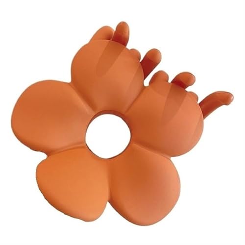 Damenbekleidung, mattierte bunte Blumen-Haarspange, koreanische Haarklammer, Mädchen-Clip, Haarnadel, Haar-Accessoires (Color : 4 Orange) von BADALO