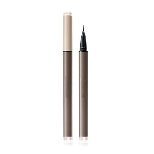 Extrem feiner wasserfester Eyeliner, ultrafeiner, langlebiger, nicht verschmierender weiblicher Anfänger-Liegestift, rosa Eyeliner-Stift (Size : 2 coffee color) von BADALO