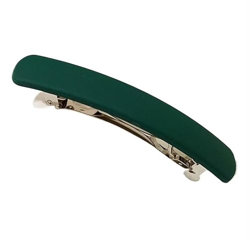 Frauen Einfache Feste Bar Form Haar Clip Matt Farbe Acryl Haarspange Geometrische Haar Pin Grip Elegante Haar Halter Zubehör (Color : Green) von BADALO