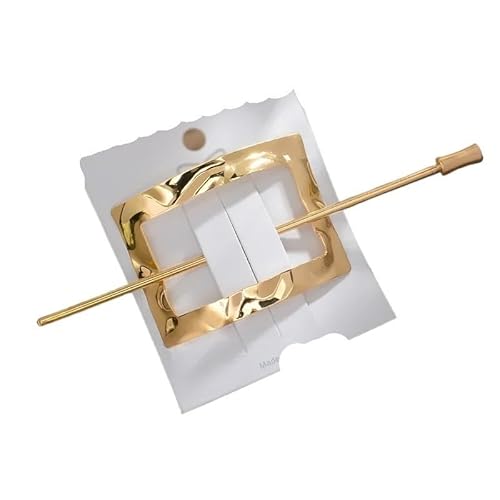 Geometrische Gold Silber Farbe Metall Haar Stick Frauen Pferdeschwanz Halter Styling Werkzeuge Trendy Zubehör Koreanische Gabeln Haarnadel Schmuck (Color : A4-Gold) von BADALO