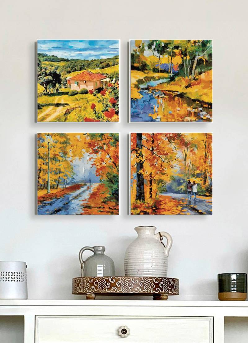 4-teiliges Bilder-Set, Bunt 4-teiliges Bilder-Set, Bunt von BADER