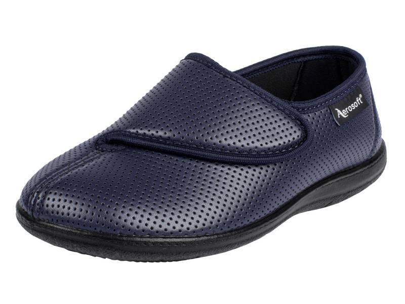 Aerosoft Flex Damen-Klettschuh in Weite H für den kräftigen Fuß, Blau, Größe 36 von aerosoft